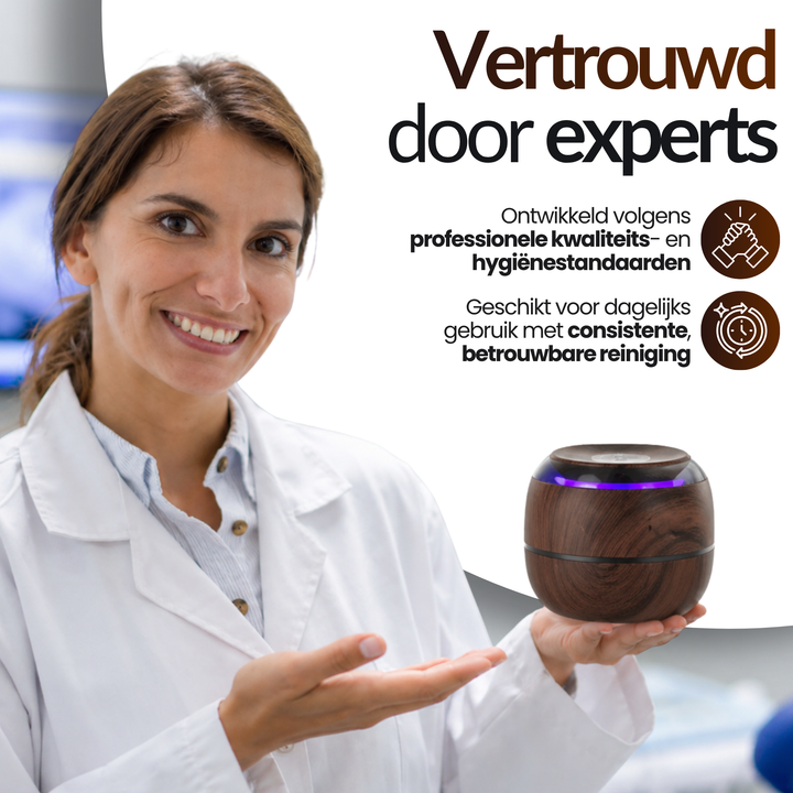 Zuivera Ultrasoon Reiniger voor Kunstgebit, Aligners &amp; Sieraden | 200ML | Bruin